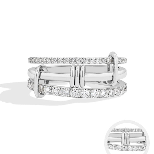 Nova Three-Layer Moissanite Ring