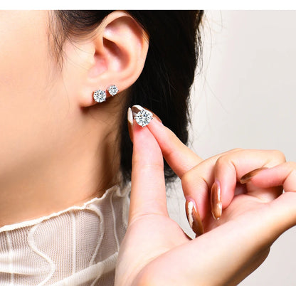 Lilia Moissanite Stud Earrings