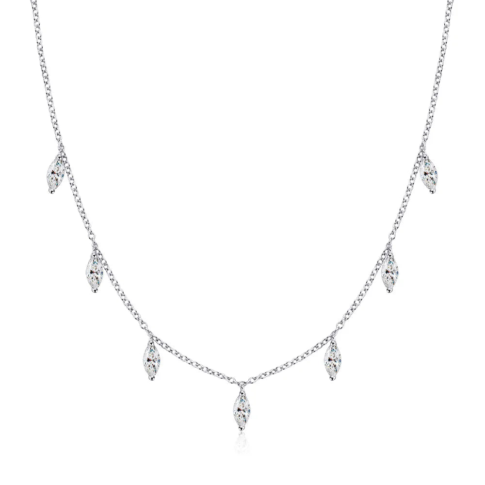 Amara Marquise Cut Moissanite Necklace