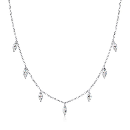 Amara Marquise Cut Moissanite Necklace