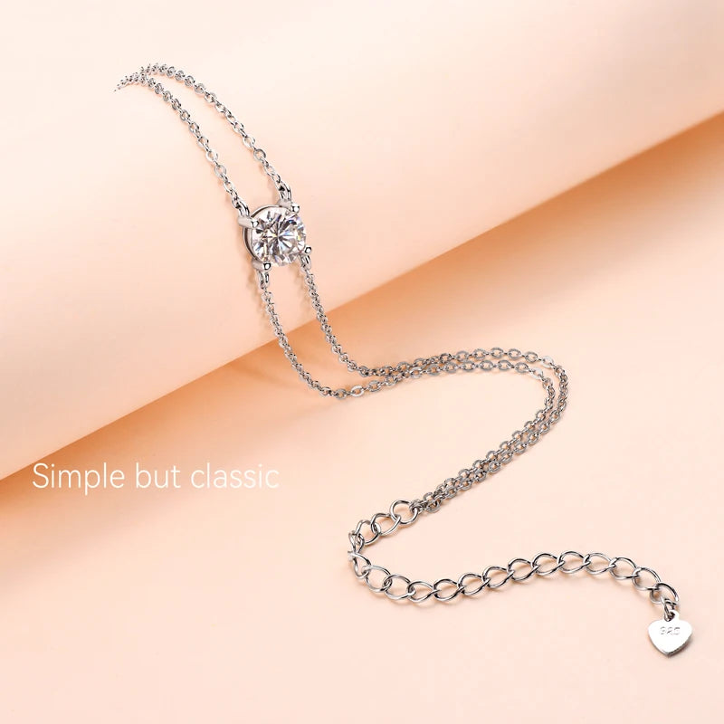 Zara Double Chain Moissanite Bracelet