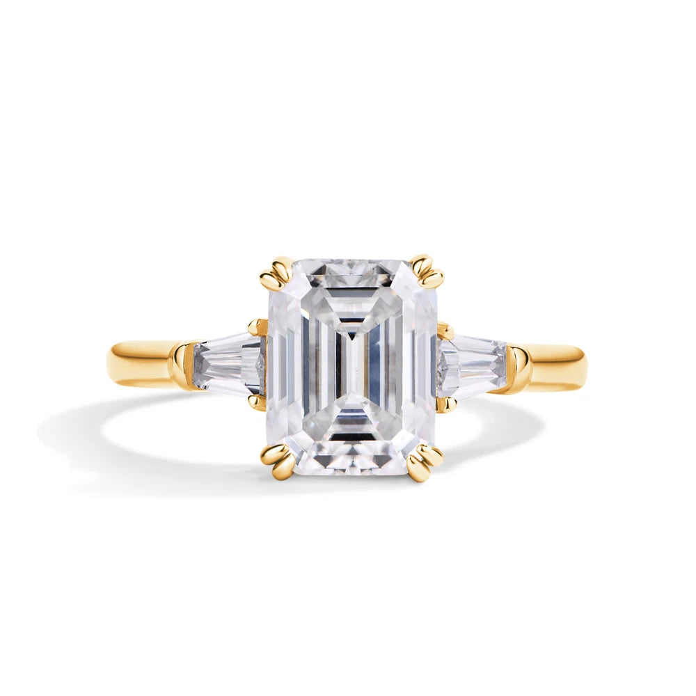 Inaya Radiant & Emerald Cut Moissanite Ring