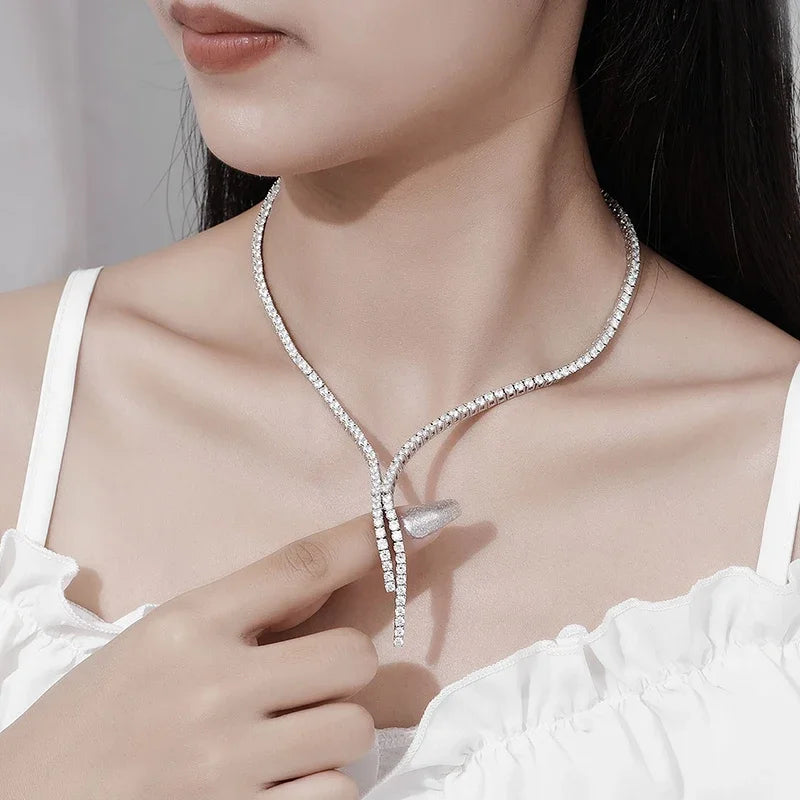 Bisola Moissanite Tennis Necklace
