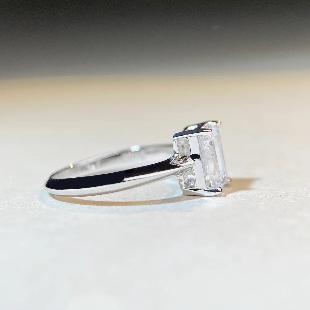 Felicity Emerald Cut Moissanite Ring