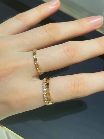 Chau-met Moissanite Honeycomb Ring