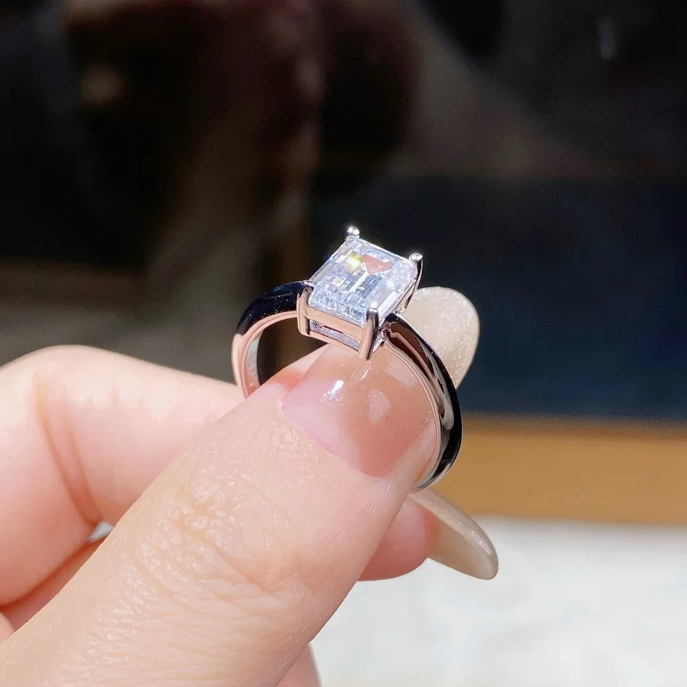 Felicity Emerald Cut Moissanite Ring