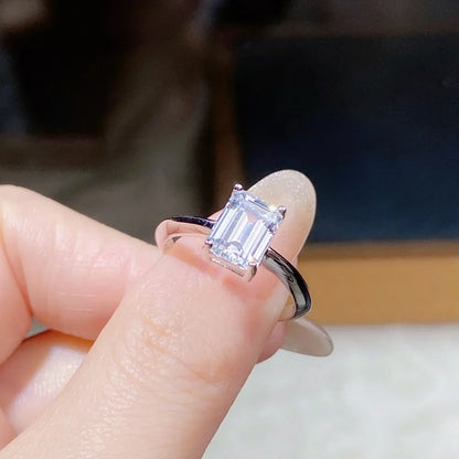 Felicity Emerald Cut Moissanite Ring